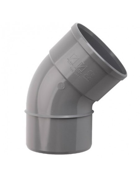 Codo 45º PVC evacuación M-H