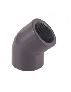 Codo 45º PVC-U roscar