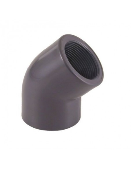 Codo 45º PVC-U roscar