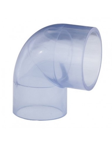 Codo 90º PVC transparente