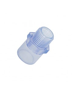 Manguito unión mixto PVC transparente