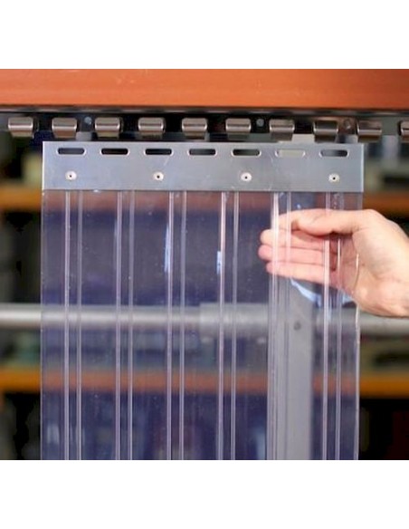 Placas de sujección para cortinas de PVC flexible