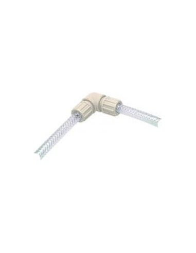 Racor PP codo 90º T-T