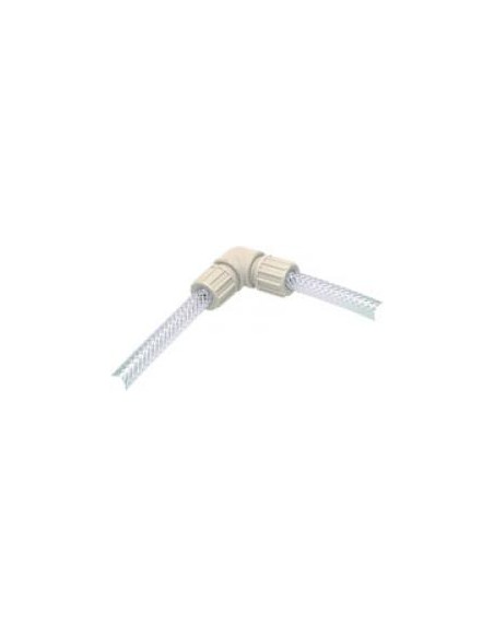 Racor PP codo 90º T-T