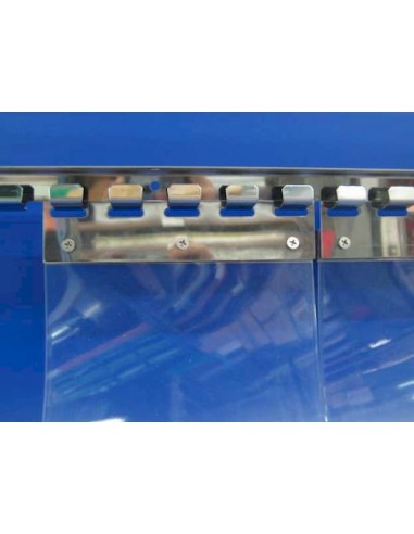 Regleta con ganchos para cortinas PVC