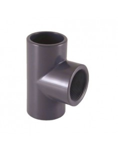 TE a 90º PVC-U mixta