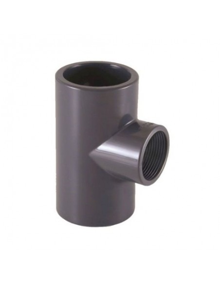 TE a 90º PVC-U mixta reducida