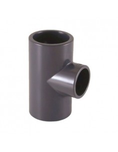 TE a 90º PVC-U reducida encolar