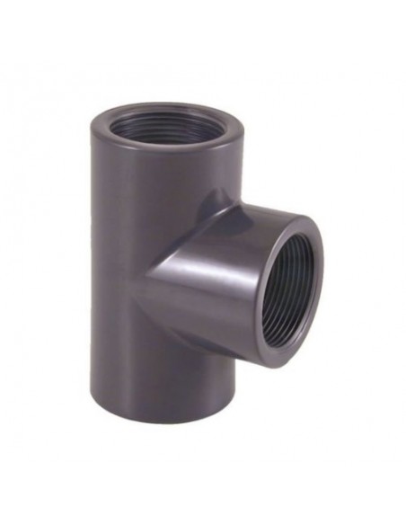 TE a 90º PVC-U roscar