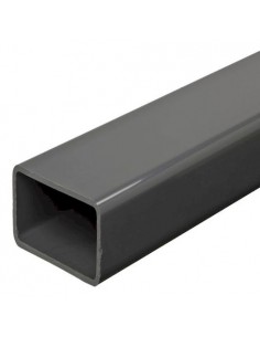 Tubo cuadrado PVC L:1 metro