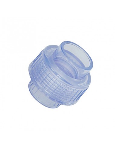 Unión 3 piezas PVC transparente