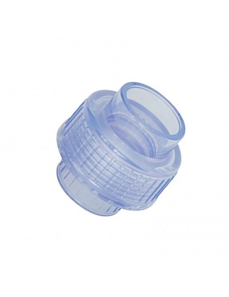 Unión 3 piezas PVC transparente