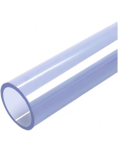 Tubo rígido PVC transparente. Cortamos a medida