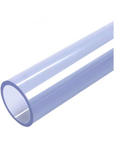 Tubo rígido PVC transparente. Cortamos a medida