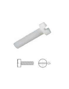 Tornillo nylon cabeza redonda ranurada 2