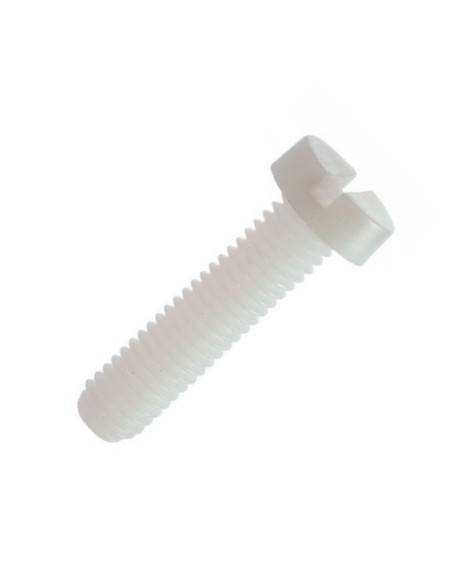 Tornillo nylon cabeza redonda ranurada