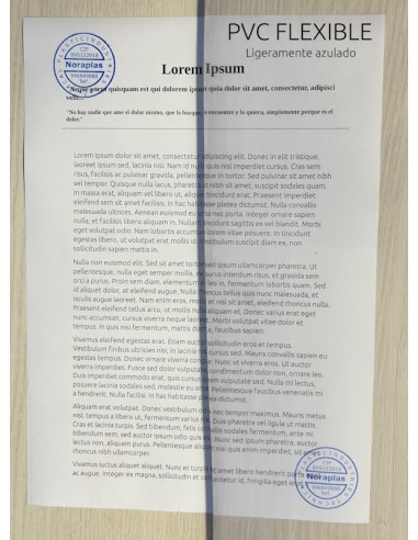 PVC flexible transparente en ancho de 200 mm.