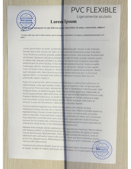 PVC flexible transparente en ancho de 1000 mm.