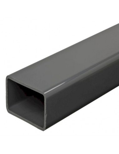 Tubo cuadrado PVC  gris (RAL 711)